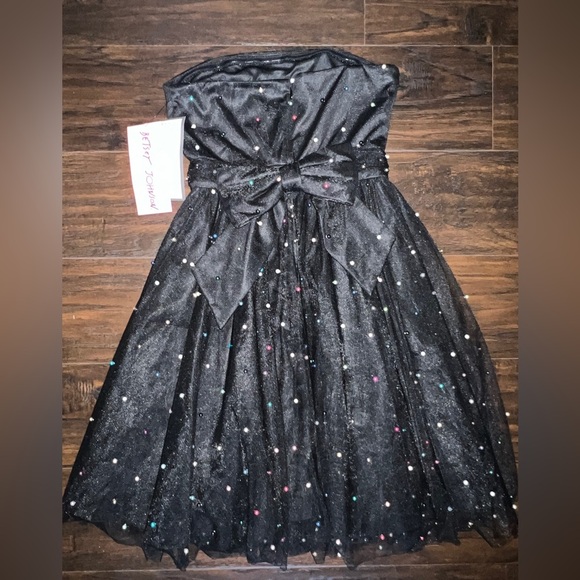 🩷 NWT Betsy Johnson 3D Bead Tulle Cocktail Dress - Picture 10 of 10